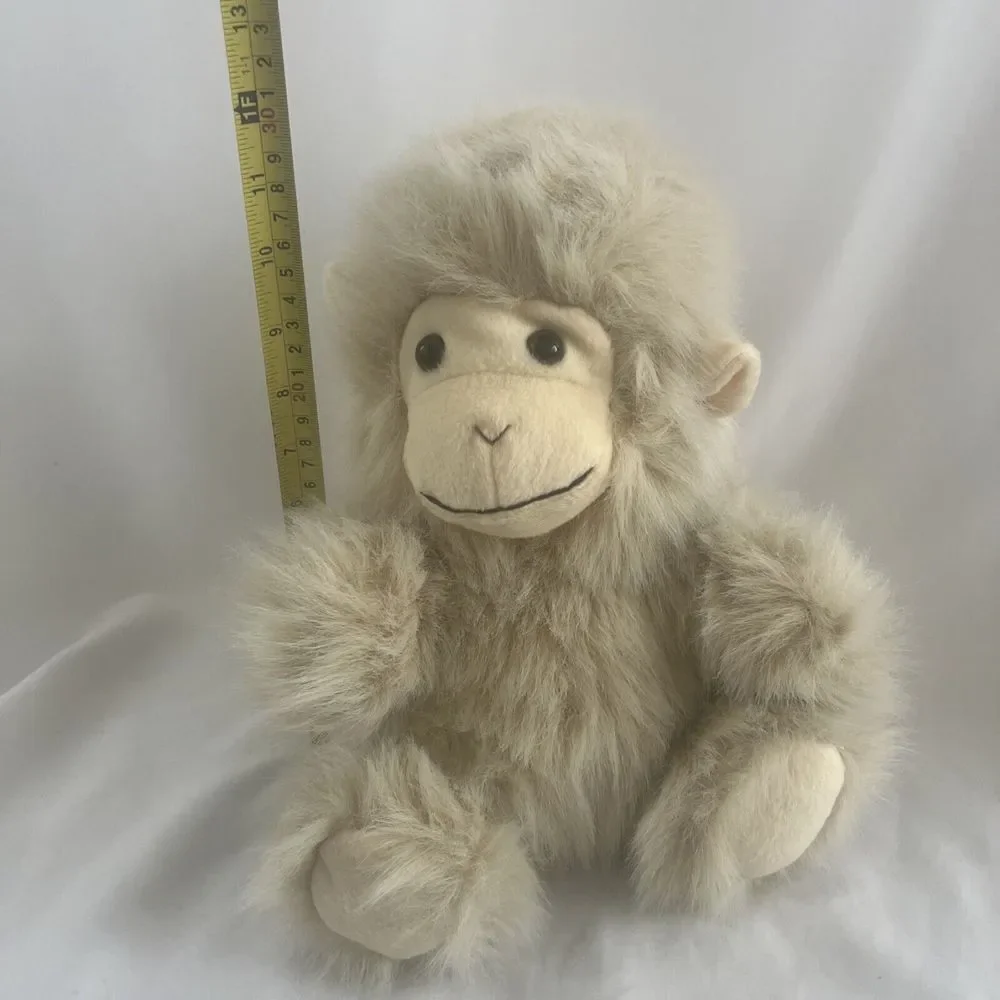 Vtg Monkey Puppet 1995 Happiness Express Beige Plush‎ 12